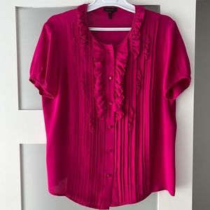 Escada vintage ruffle short sleeves blouse size 40, US M
